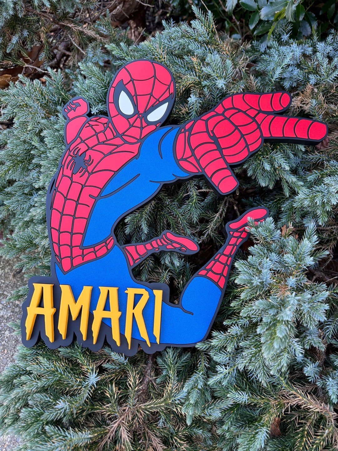Personalized Spider Man Name Sign, Spider Name Sign, Custom Name Sign