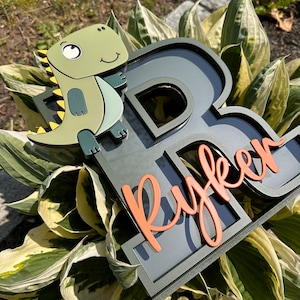 Personalized Piggy Bank Custom Name Dinosaur Theme Baby Shower Gift for Kids Baby Shower Gift Dino Piggy Bank Personalized First Name