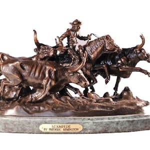 Frederic Remington “Stampede” Bronze Sculpture - Mini to Large Size
