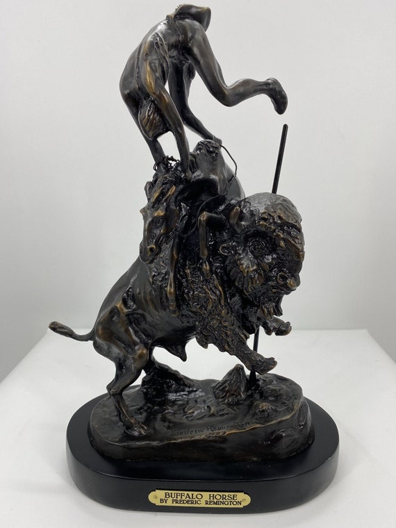 Frederic Remington “Buffalo Horse” Bronze Sculpture - Mini to Jumbo Size