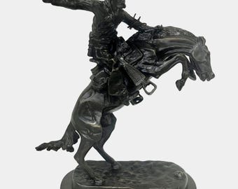 Bronco Buster Bronze Statue for Sale + Free Shipping - World