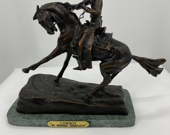 Frederic Remington “cowboy” Bronze Sculpture - Medium to