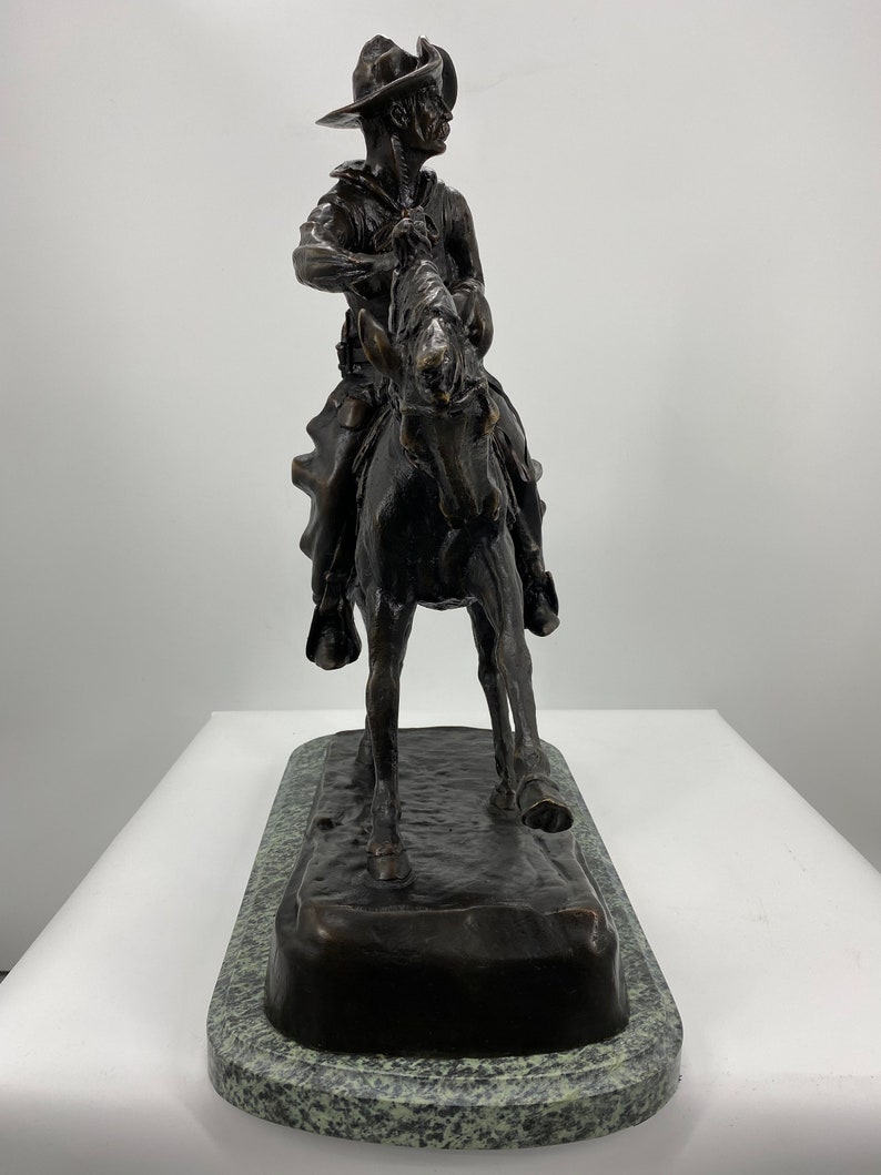 Frederic Remington cowboy Bronze Sculpture Medium to Jumbo Size Etsy