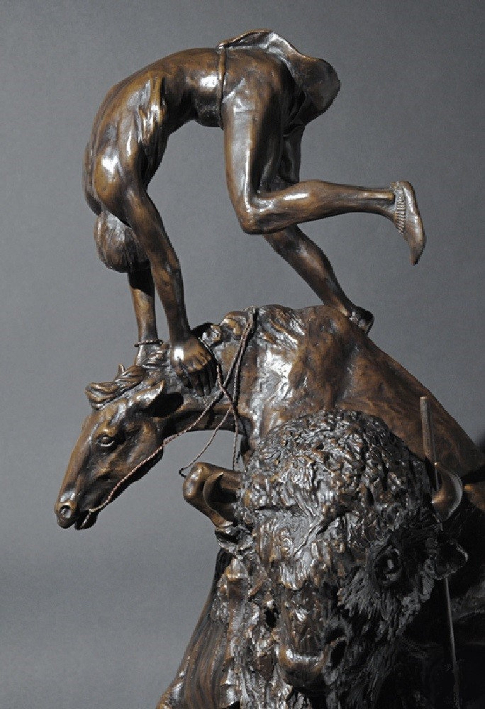 Frederic Remington buffalo Horse Bronze Sculpture Mini to Jumbo Size Etsy