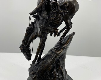 Frederic Remington 　マウンテンマン　ブロンズ像　幅36㎝ Frederic Remington - The Mountain Man - American - The