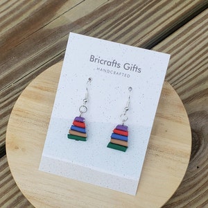 Book dangle earrings, Clay book earrings, Book Lover Gifts, Book Earrings