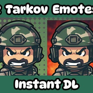2 Escape From Tarkov Rage Emotes – 112x112 Pixel Art PNG – Screaming Gamer Emote for Twitch, VTuber, Discord & Stream Overlays