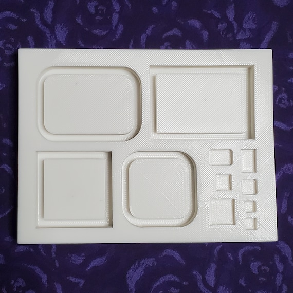 Square Rectangle Resin Shaker Mold - 3D printed