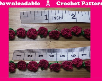 Recumbent Roses Trim / Edging / Border Crochet Pattern