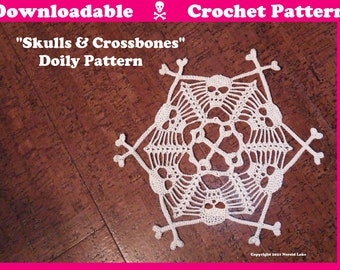 Skulls & Crossbones Deckchen Muster - Basic Pattern