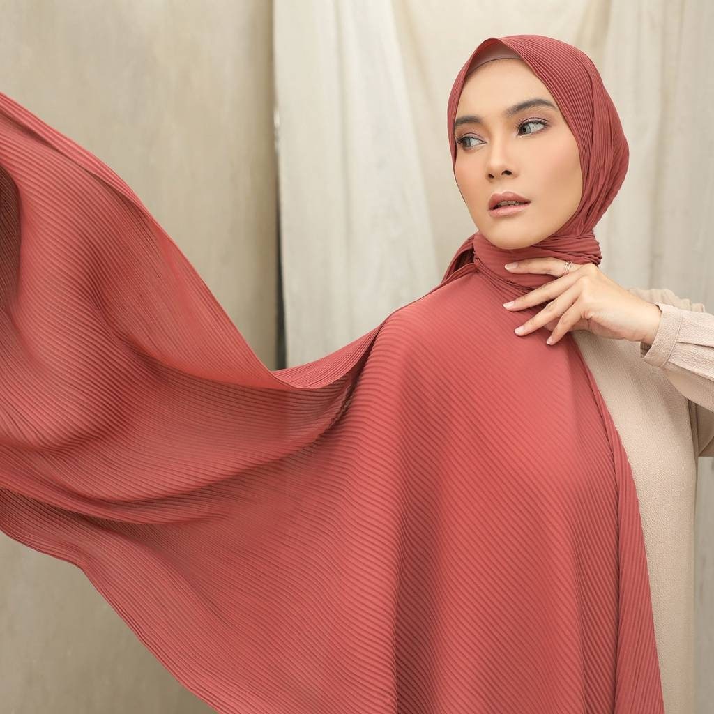 pleated chiffon hijab