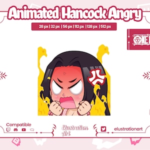 Animated Boa Hancock One Piece Angry Twitch Emote / Animated Boa Hancock One Piece Angry Discord Emote