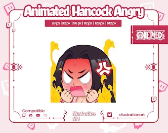 Animated Boa Hancock One Piece Angry Twitch Emote / Animated Boa Hancock One Piece Angry Discord Emote