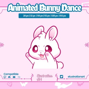Animated Bunny Dance Emote: Twitch, Discord, Telegram (Digital Download)