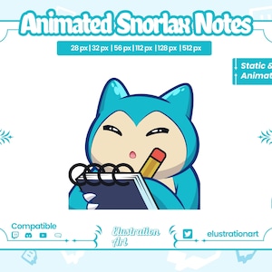 Geanimeerde Snorlax-tonen Twitch-emote / Geanimeerde Snorlax-tonen Discord-emote