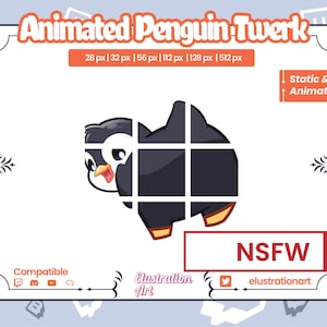 Animated Penguin Twerk Twitch Emote / Animated Penguin Twerk Discord Emote