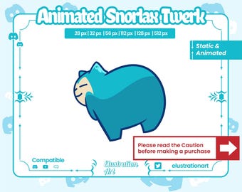 Animated Snorlax Twerk Twitch Emote / Animated Snorlax Twerk Discord Emote