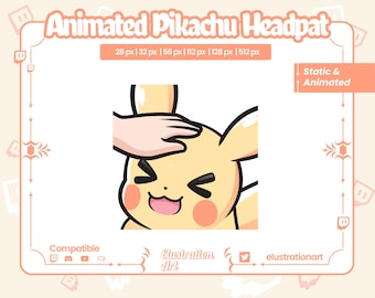 Gesto animado de Pikachu con la cabeza golpeada: Twitch, Kick, Discord, YouTube