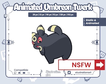 Animated Umbreon Twerk Twitch Emote / Animated Umbreon Twerk Discord Emote