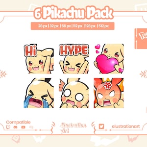 Pikachu Twitch Emotes, Pikachu Discord Emotes