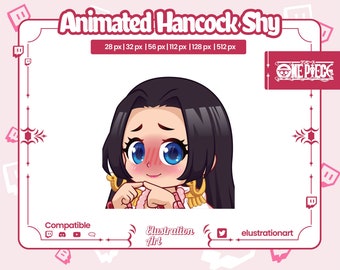 Animated Boa Hancock One Piece Shy Twitch Emote / Animated Boa Hancock One Piece Shy Discord Emote