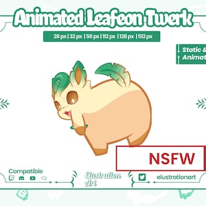 Animated Leafeon Twerk Twitch Emote / Animated Leafeon Twerk Discord Emote