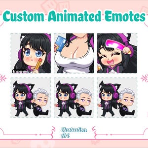 Emoticones Chibi animados personalizados: Twitch, Discord, Kick