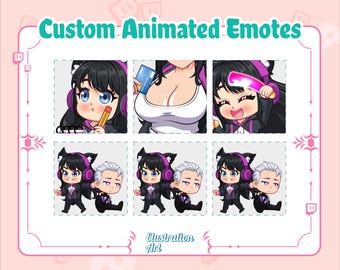 Animierte Chibi Emotes: Twitch, Discord, Kick