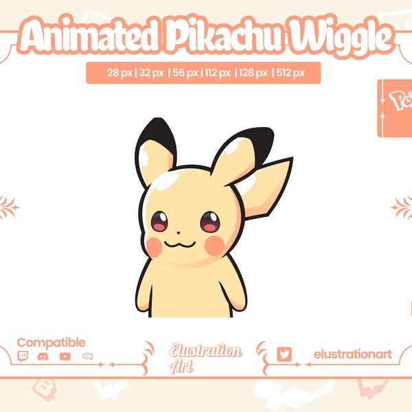 Pikachu Pokemon Wiggle Twitch Emote