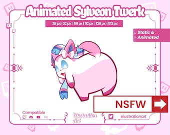 Animated Sylveon Twerk Twitch Emote / Animated Sylveon Twerk Discord Emote