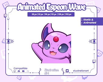 Emote animado de Espeon: Twitch y Discord (descarga digital)