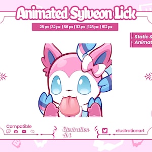 Animated Sylveon Lick Emote: Twitch, Kick, Discord, YouTube