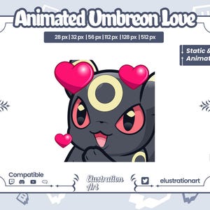 アニメーション ブラッキー ラブ Twitch エモート / アニメーション ブラッキー ラブ Discord エモート