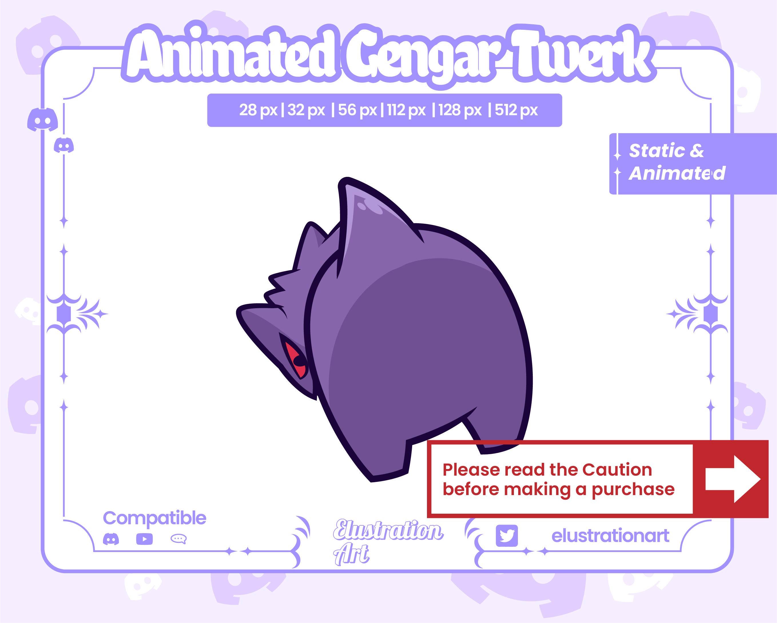 Animated Gengar Twerk Twitch Emote / Animated Gengar Twerk Discord Emote