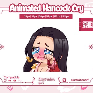 Animated Boa Hancock Cry Emote: Twitch, Discord (Digital Download)