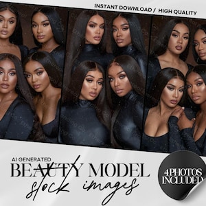 Hair Website Stock Photos, Hair Website Models, Black Woman Stock Photos, Stock Photos for Hair Business, Instant Download Hair Model Images