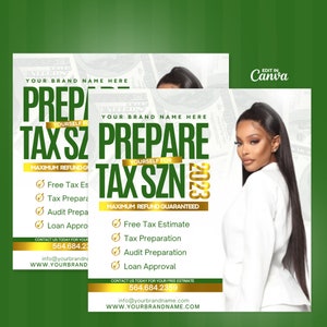 DIY Tax Season Flyer, Tax Prep flyer, Tax Services, Tax Preparation Flyer, Self Employed Flyer, Social Media Flyer