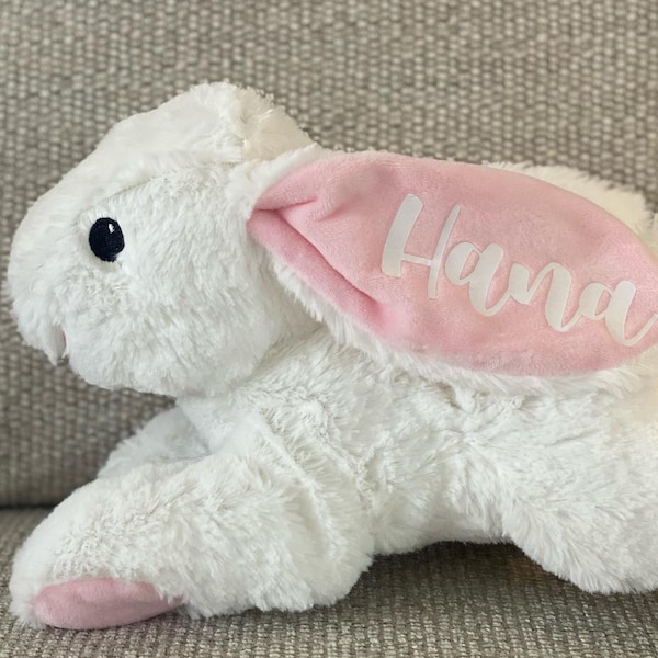 Custom Plush Bunny Rabbit l Personalized Kids Easter Bunny Stuffed Animal l Personalized Baby Gift l Big Brother Sister Stuffed Animal