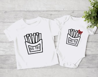 Small Fry, Big Fry Sibling Shirt Set l Newborn Shirt Set l Newborn Sibling Gift l Sibling Shirts l Newborn Small Fry Gift l Big Fry Shirt