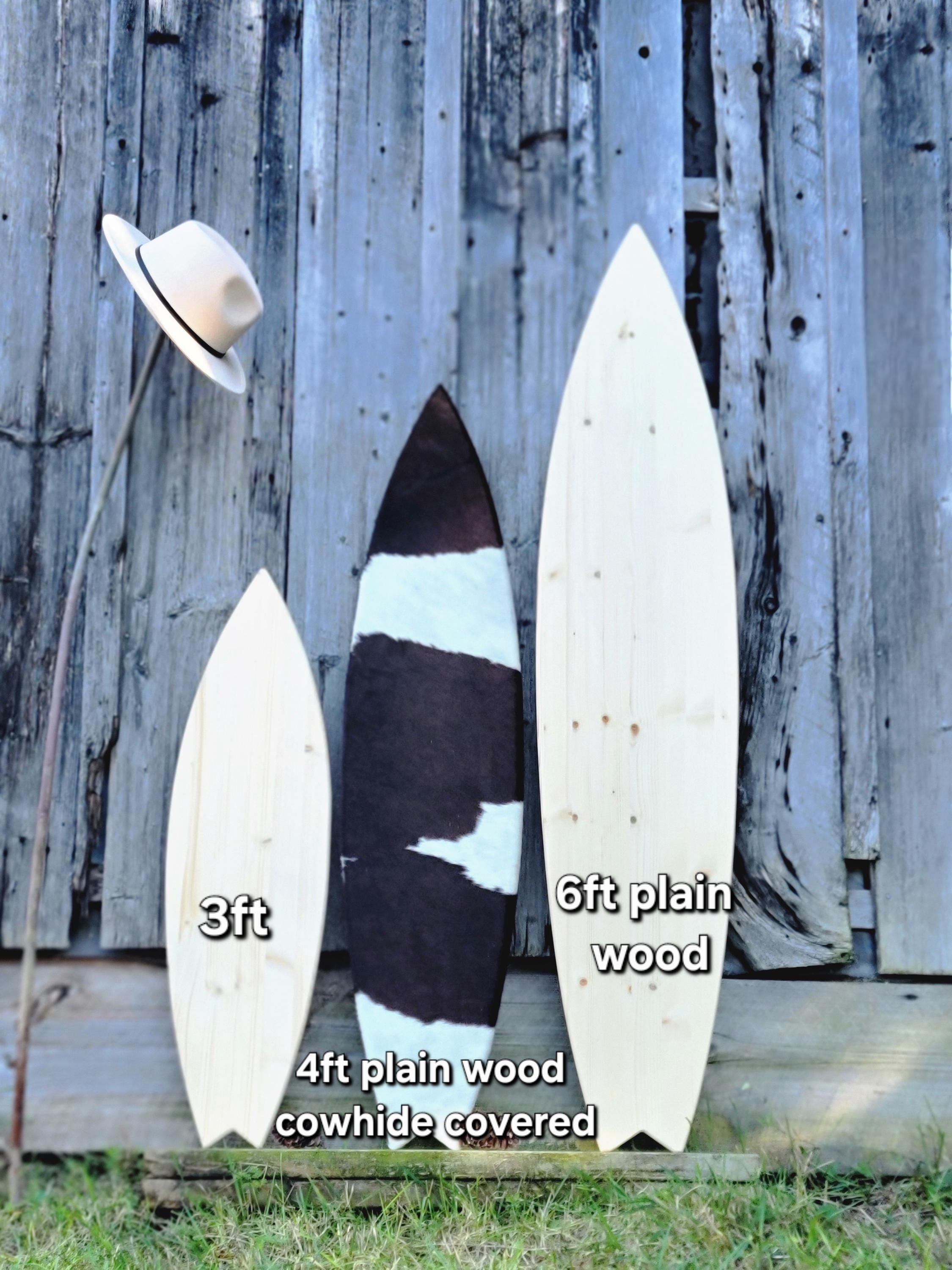 Natural Wood SURFBOARD Art DIY Surf Board Home Deco Wall
