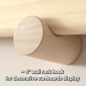 Wall Surfboard RACK HOOK Surf board mount wall surf peg mounted surf display wood surf wall art coastal life tropical party surf stand wall