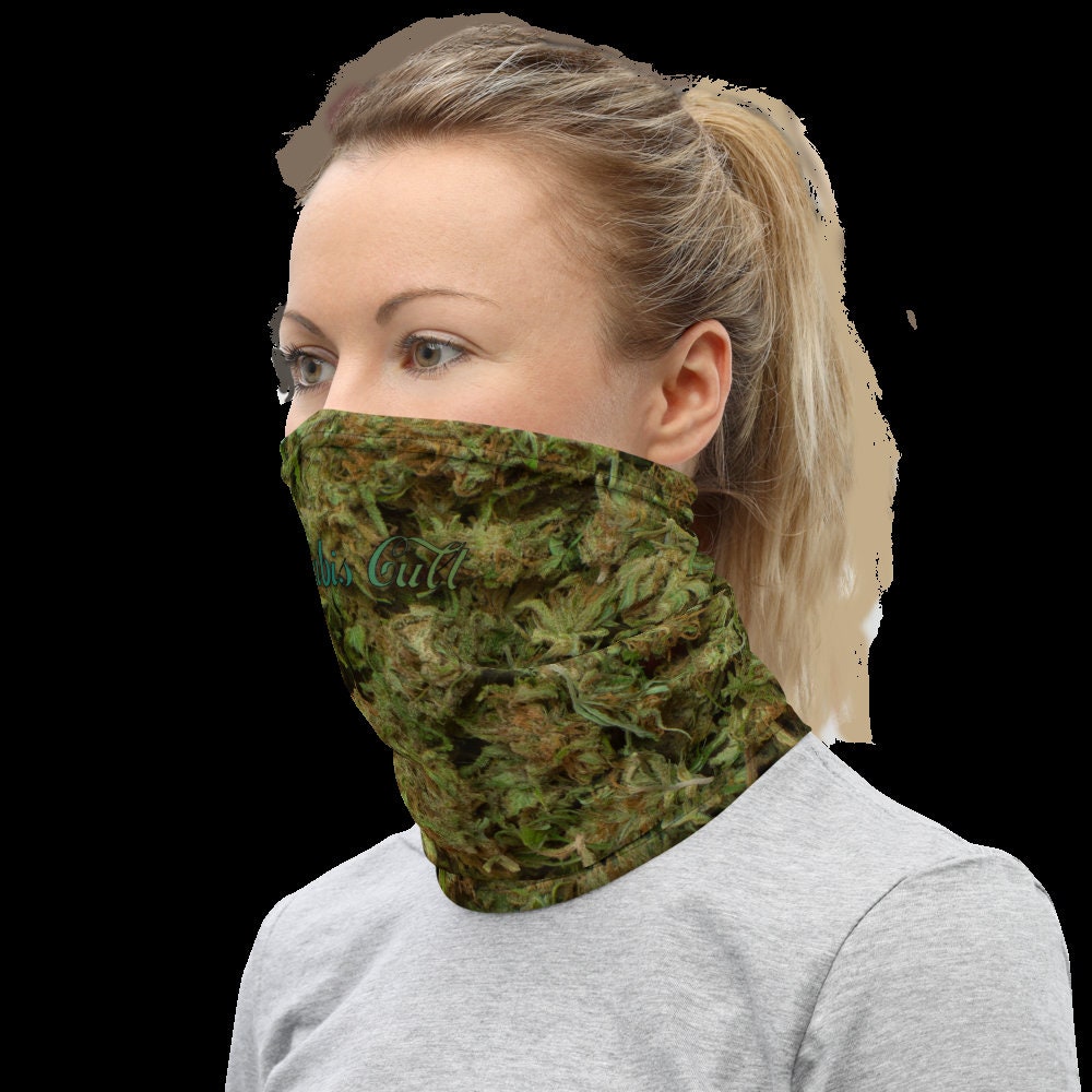 Visit our online shop Face Shield Cannabis Dust Scarf Weed Stoner THC