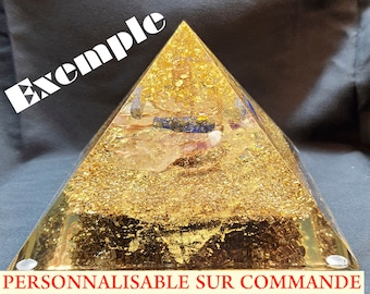 Orgonite Pyramid Cheops Pyramidion Gold • ON ORDER