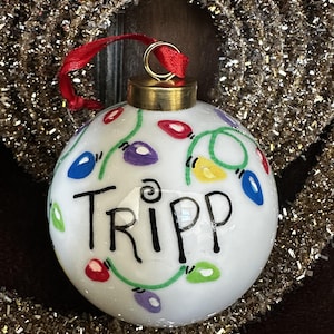 Custom Hand Painted Personalized Christmas Porcelain Ball Ornaments Free Shipping