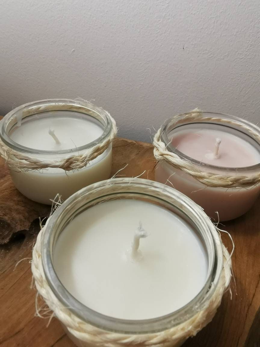 Lot de 3 Bougies à La Cire Soja