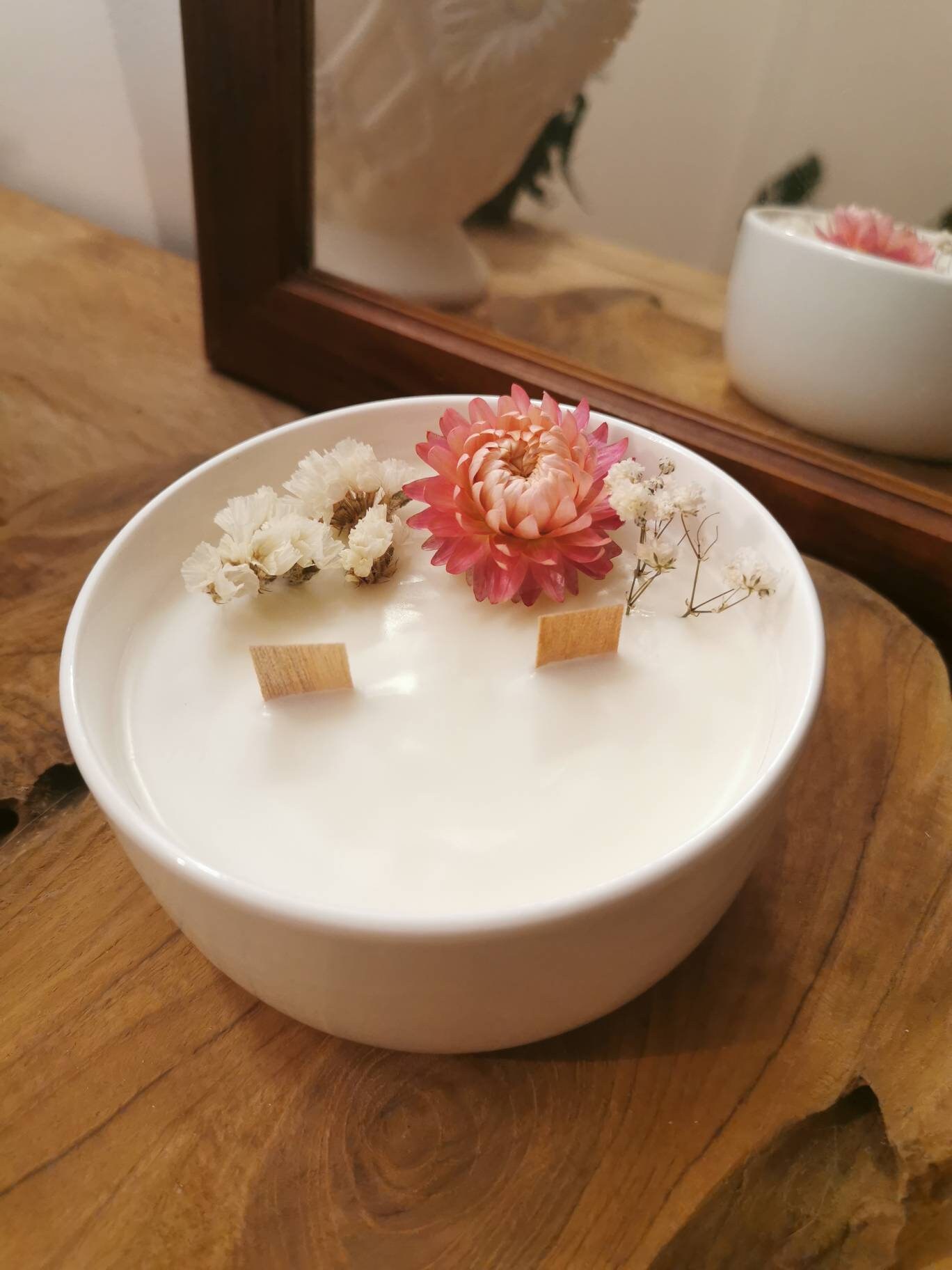 Bougie Fleurs Séchées