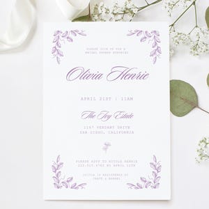 Invito elegante per la festa della sposa, download digitale, modello di invito minimalista per il brunch della sposa, invito per la festa della sposa, modificabile, stampabile