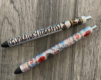 Canetas Glitter para Terapeutas Respiratórios | Presente de Aniversário | Canetas Glitter Personalizadas | Canetas Gel InkJoy Recarregáveis | Presentes para Terapeutas Respiratórios