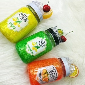 When Life Gives You Lemons Add Vodka | When Life Gives You Limes Make Margaritas | Glitter Tumblers | Mason Jar Tumblers | Vintage Glass