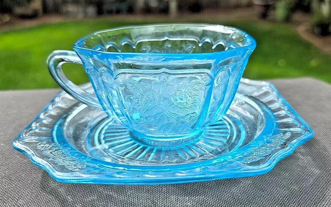 1931年～ アンカーホッキング メイフェアーピンク フラワー プレート 2